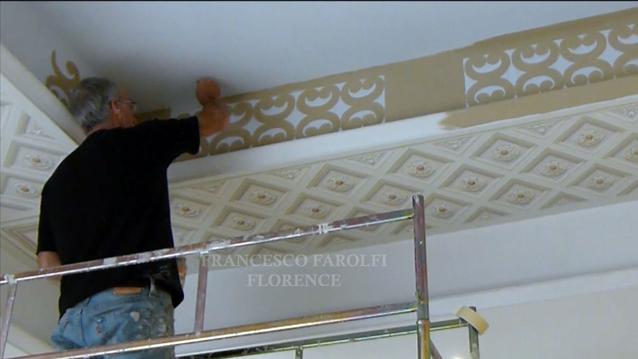 Decorazione a trompe l’œil su soffitto